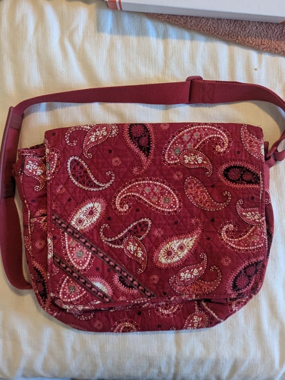 Vintage Vera Bradley Quilted Bandana Paisley Quilted Messenger Bag [RETIRED]